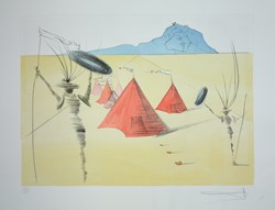 Gad from The Twelve Tribes of Israel, 1973 by Salvador Dali - Drypoint with etching and pochoir in colours sized 20x26 inches. Available from Whitewall Galleries